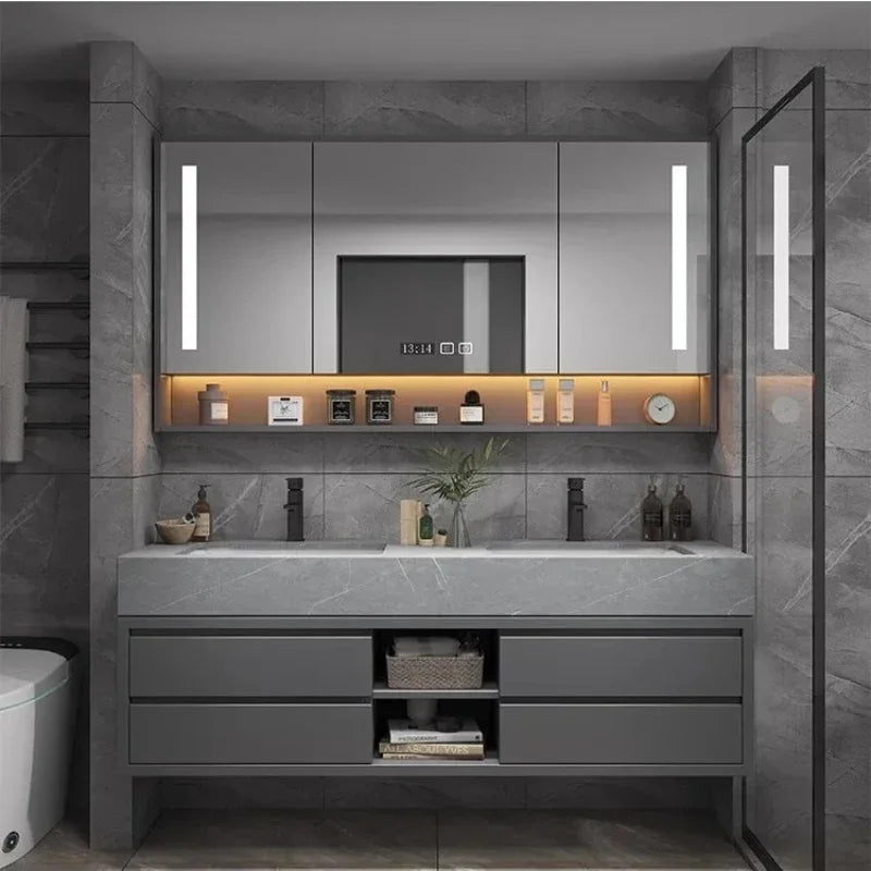 Complete Storage Bathroom Cabinets Accesories Wall Set Luxury Full Shelf Sink Cabinet Modern Hovedskapet Bathroom Home Furnitur