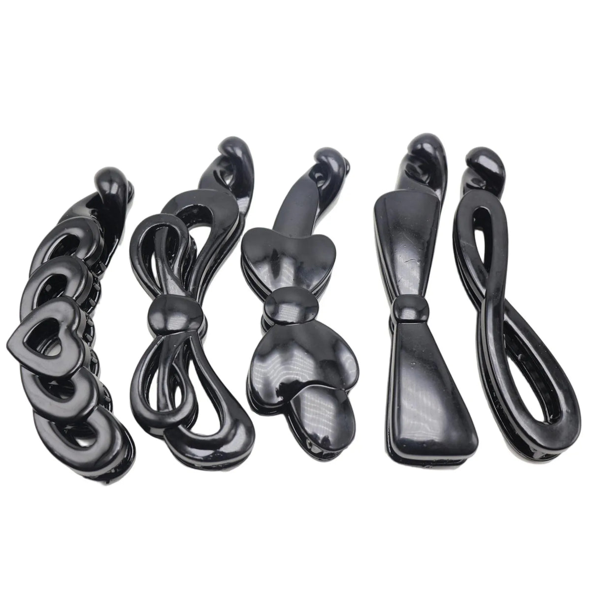 Assorted Bows Heart Plastic Banana Hair Clips Comb Slide Clamp Claw Grip 80-100mm DIY Craft