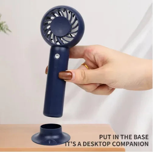 2026 Factory Wholesale Custom logo Portable Mini Fan High Speed Rechargeable USB Handheld Fan Three Speed Fans Cooling for Women