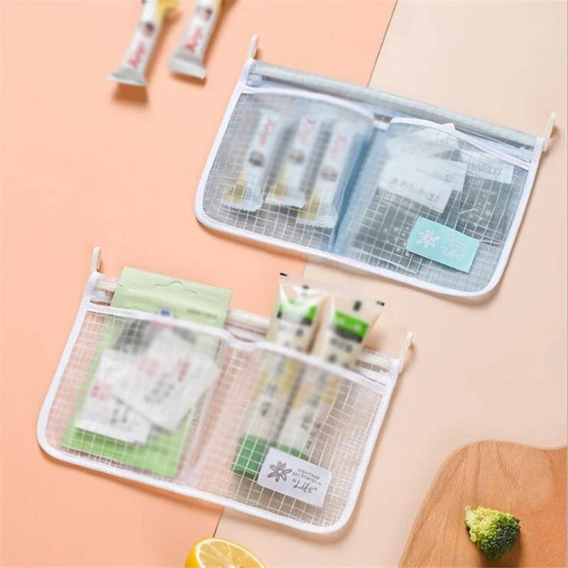 1PC Fridge Hanging Mesh Bag - Refrigerator Door Organizer for Kitchen Storage Bag