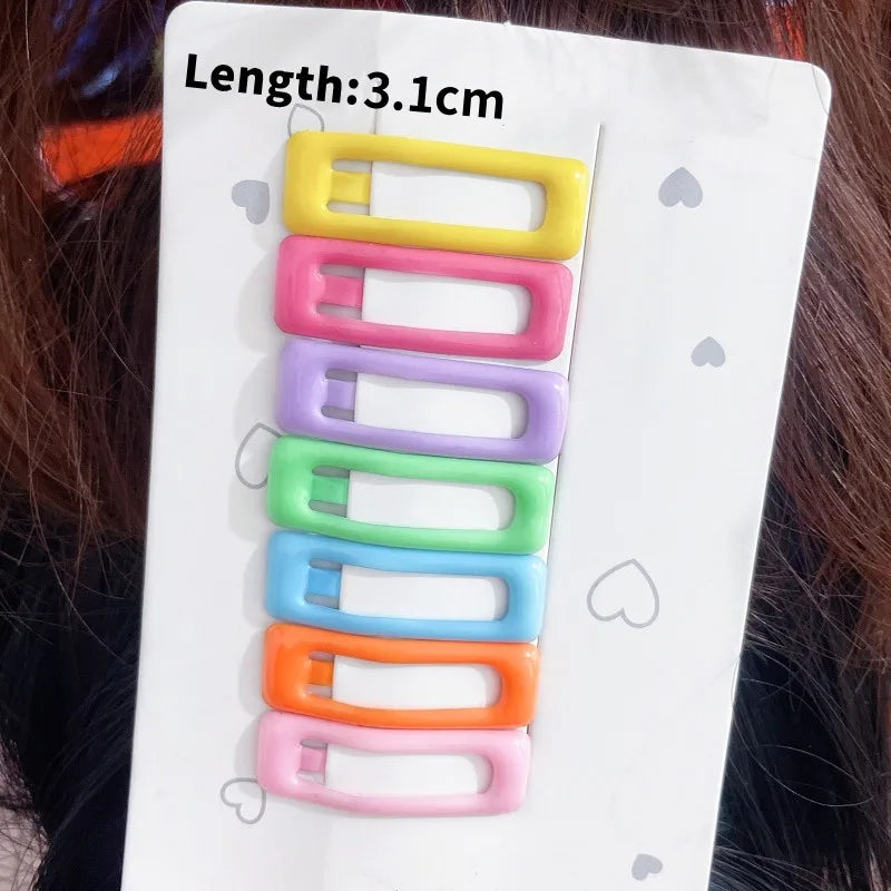 10/30/50pcs 3cm Rectangle Hairclip Candy BB Clip For DIY Handmade Girls Kids Hair Clip Barrette Jewelry Making Hair Accessories