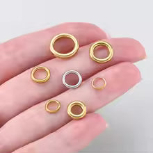 5/10Piece 304 Stainless Steel Gold Closed Soldered Round Shape Jump Rings for DIY Necklace Earrings Jewelry Making Accessories