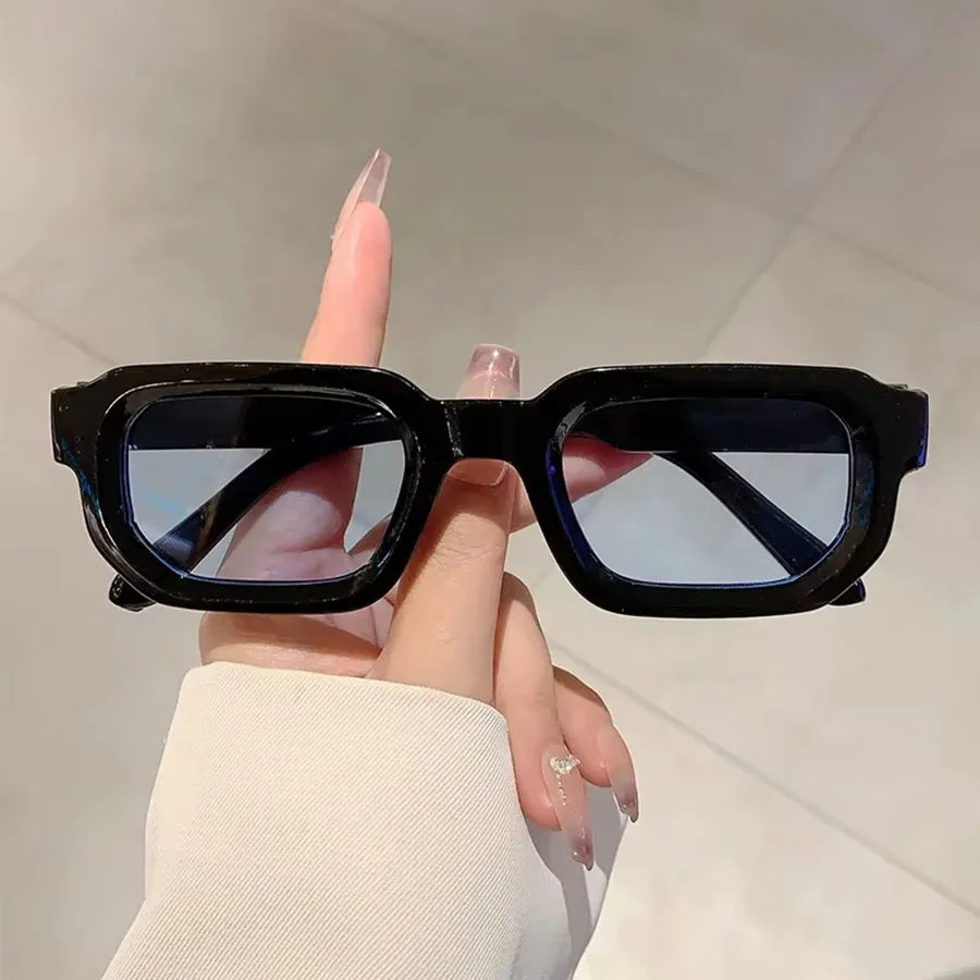 6PCS/Set Women Vintage Rectangle Frame Sunglasses Fashion Retro Sun Glasses Luxury Brand Design Glasses Eyewear Men Goggle
