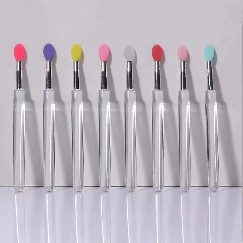 1 Pack Silicone Lip Brushes With Soft Tip Dustproof Cover For Daily Makeup Travel Lip Gloss Use