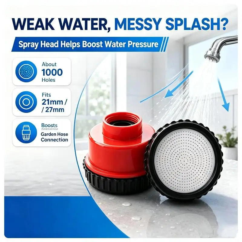 High-Pressure Shower Head With 1000 Ultra-Fine: Spray Nozzles Water Saving