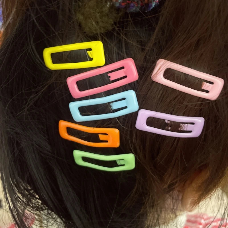 10/30/50pcs 3cm Rectangle Hairclip Candy BB Clip For DIY Handmade Girls Kids Hair Clip Barrette Jewelry Making Hair Accessories